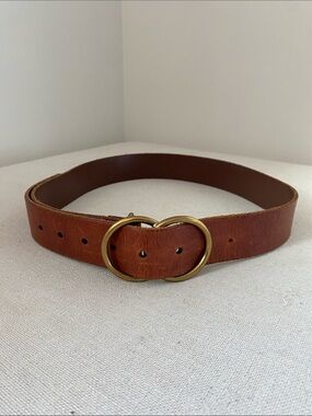 Auxiliary Cognac Leather & Brass Belt